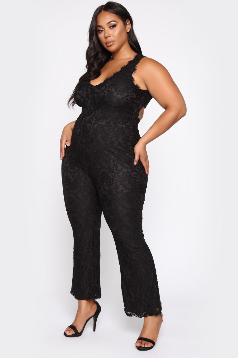 Let U Go Lace Jumpsuit - Black | Fashion Nova, Jumpsuits | Fashion Nova