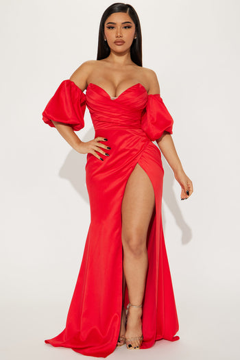 Layla Corset Maxi Dress - Red, Fashion Nova, Dresses