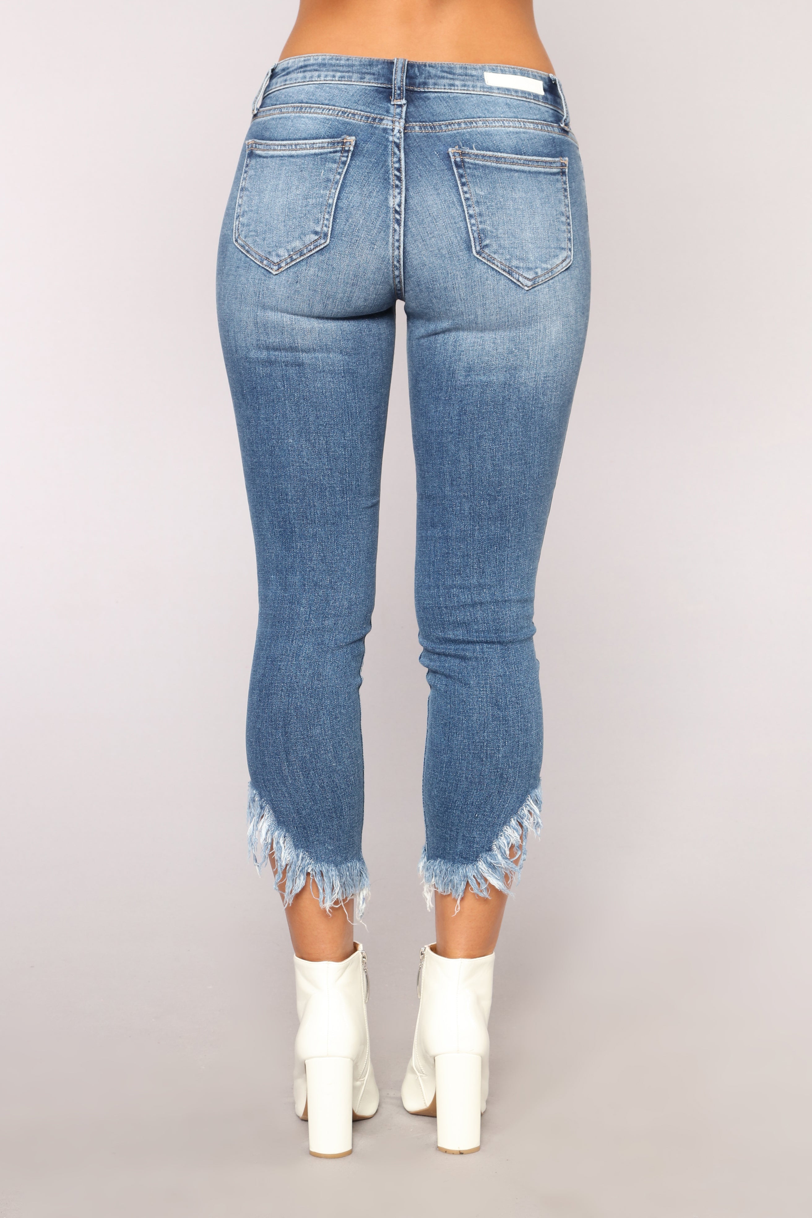 Mary Ann Mid Rise Distressed Jeans - Medium Blue Wash – Fashion Nova