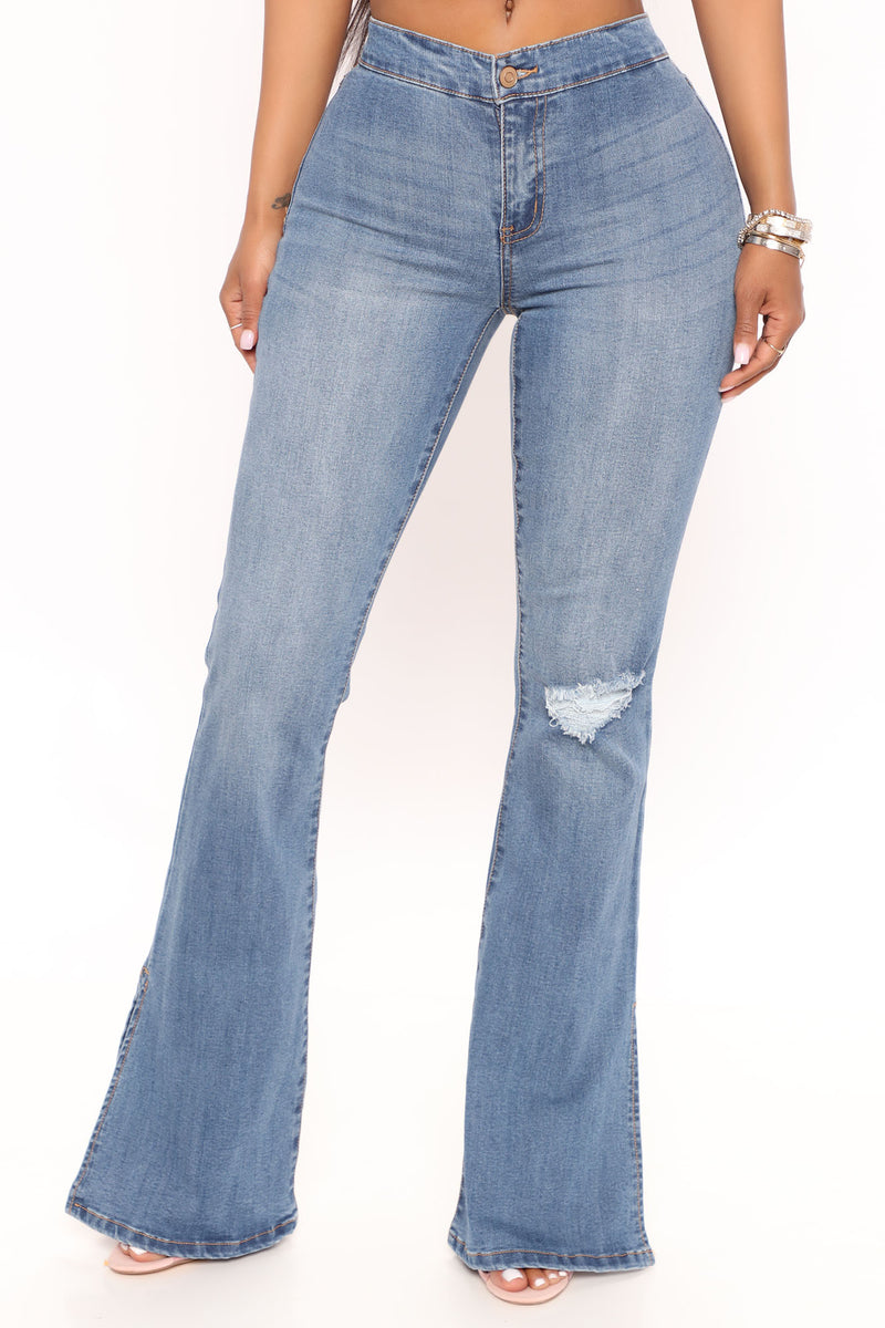 Junk In The Trunk Flare Jeans - Light Blue Wash | Fashion Nova, Jeans ...