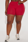 Hailey Biker Shorts - Red