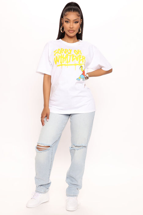 Sorry Or Whatever Bart Simpson Tee - White | Fashion Nova, Graphic Tees |  Fashion Nova