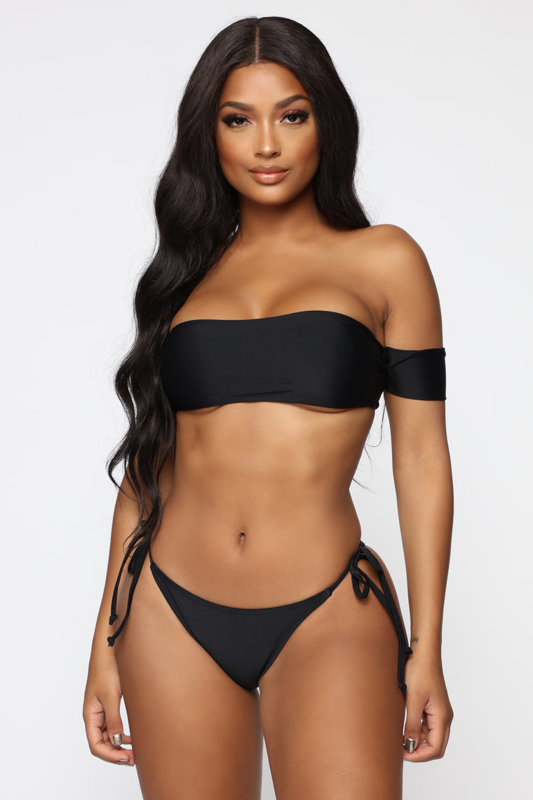 black off shoulder bikini