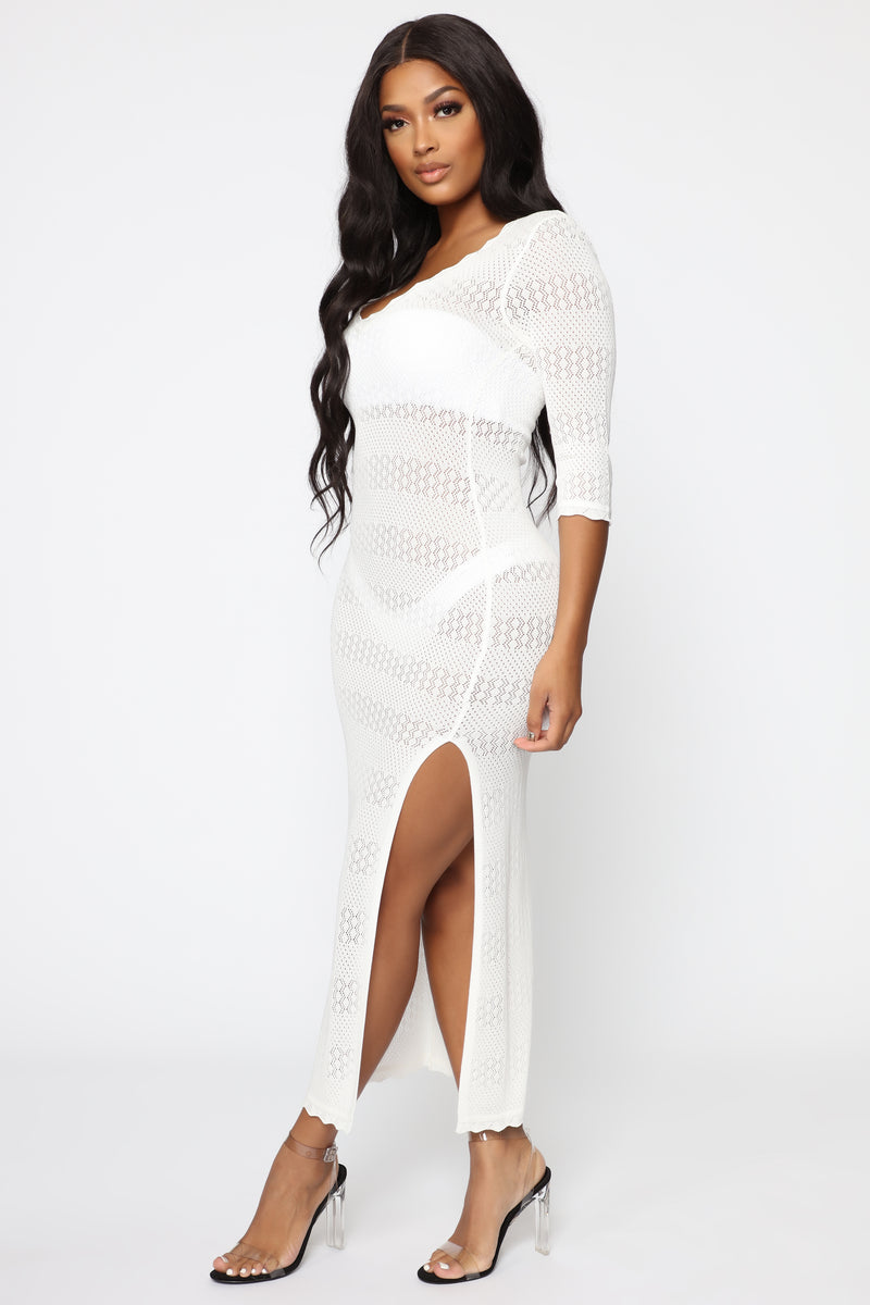 Rainforest Vacation Crochet Cover Up Dress - White | Fashion Nova ...