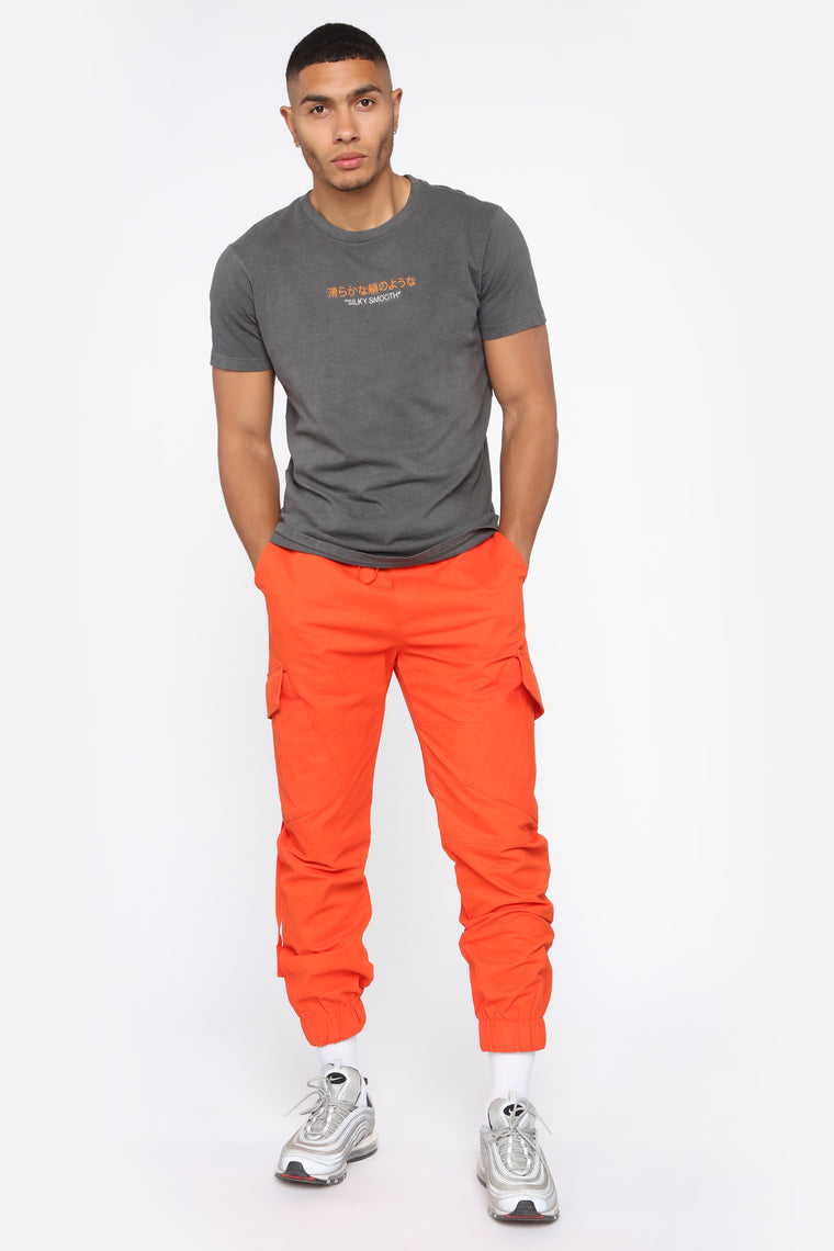 orange cargo pants