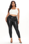 She Bad PU Leather Pant - Black