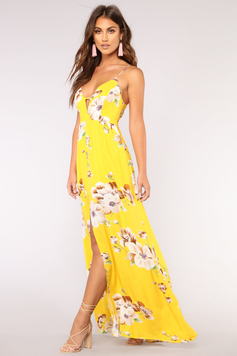 Sun City Floral Dress - Yellow | Fashion Nova, Dresses | Fashion Nova