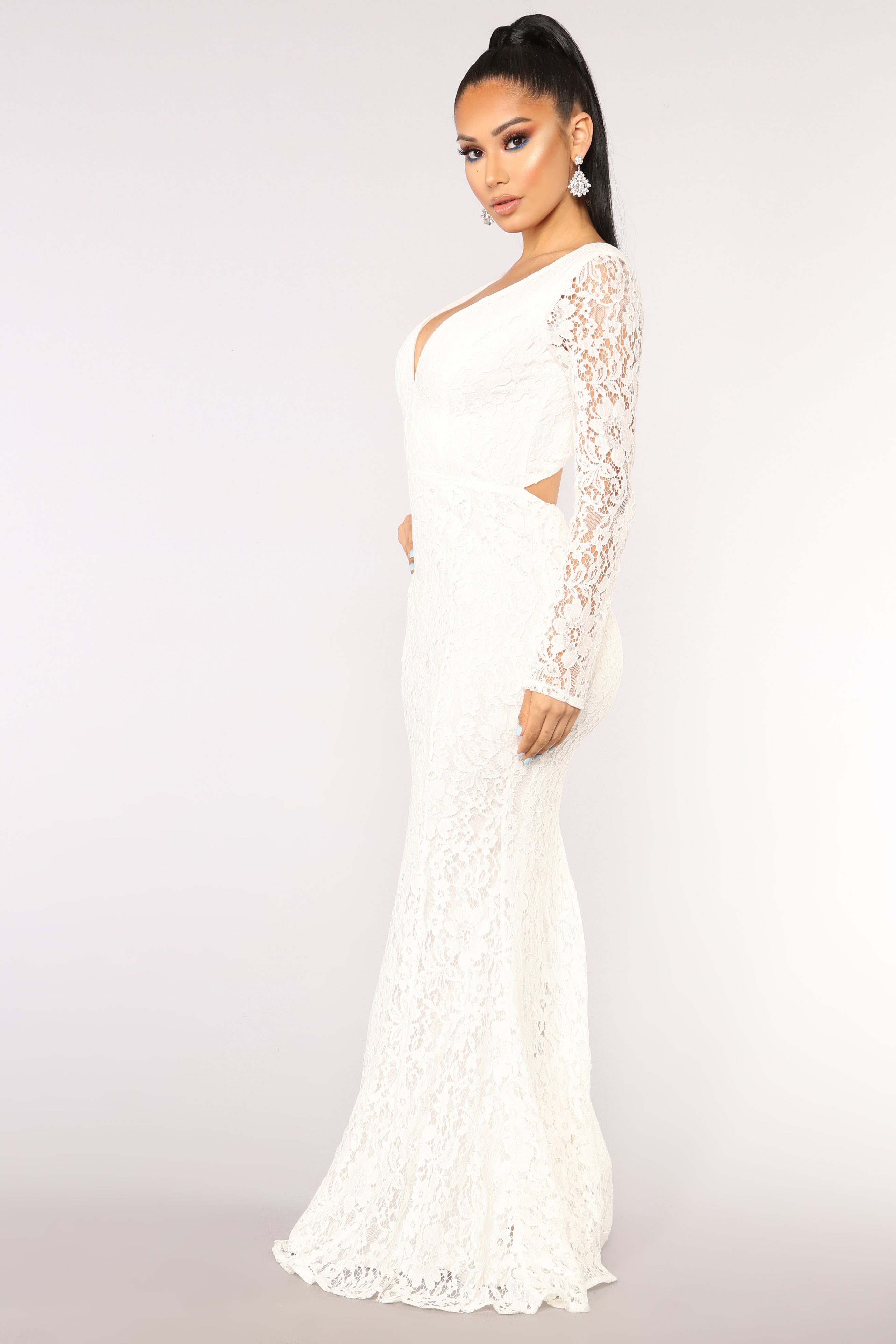 Rendezvous Lace Dress White Fashion Nova 3011