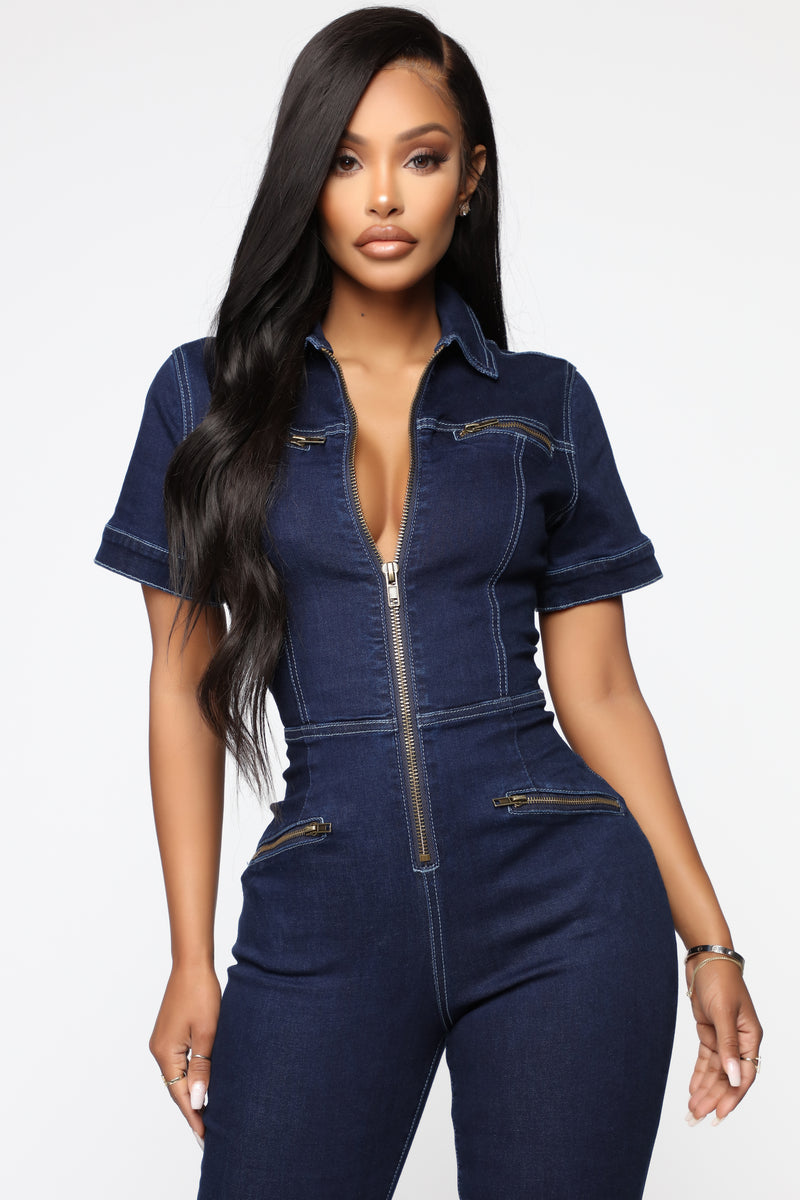 fashion nova jumpsuit brown