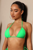 Maui Mix And Match Triangle Bikini Top - Kelly Green