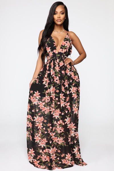 Picked Specially For You Floral Maxi Dress - Black/Combo – Fashion Nova