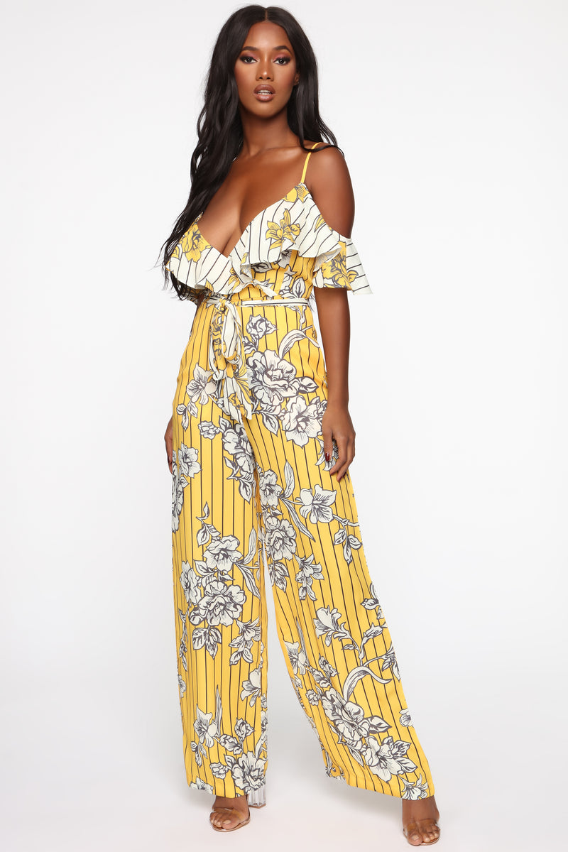 Samira Floral Jumpsuit - Yellow/Combo | Fashion Nova, Jumpsuits ...