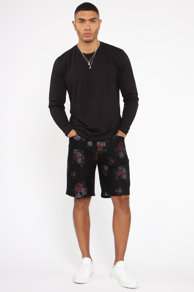 Dominick Denim Shorts - Black/combo | Fashion Nova, Mens Denim Shorts ...