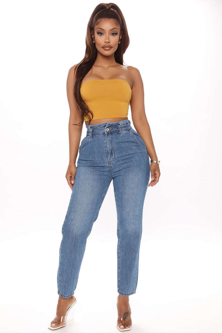 paperbag waist jeans