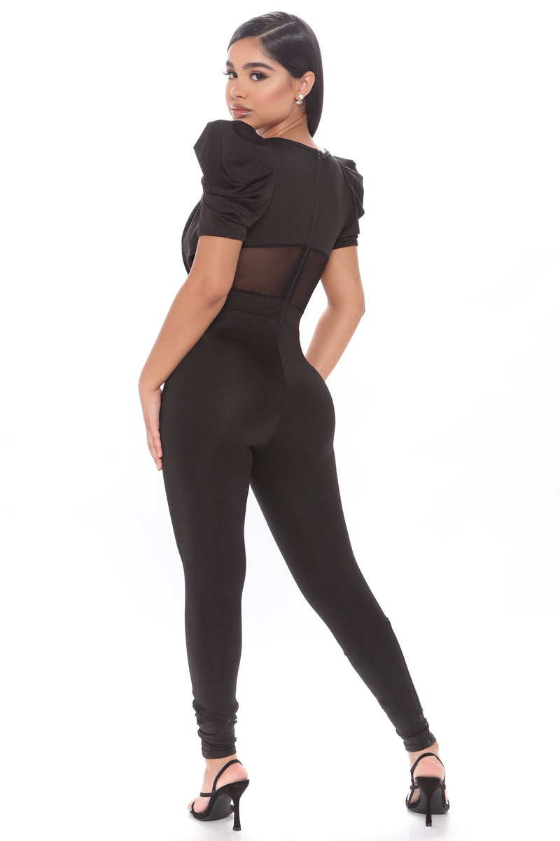 Dangerous Lover Puff Sleeve Jumpsuit - Black | Fashion Nova, Jumpsuits ...