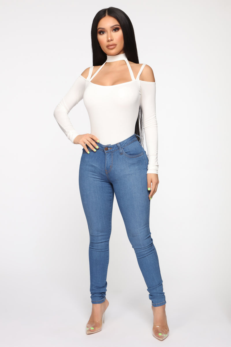 High Hopes Bodysuit - Ivory, Bodysuits | Fashion Nova