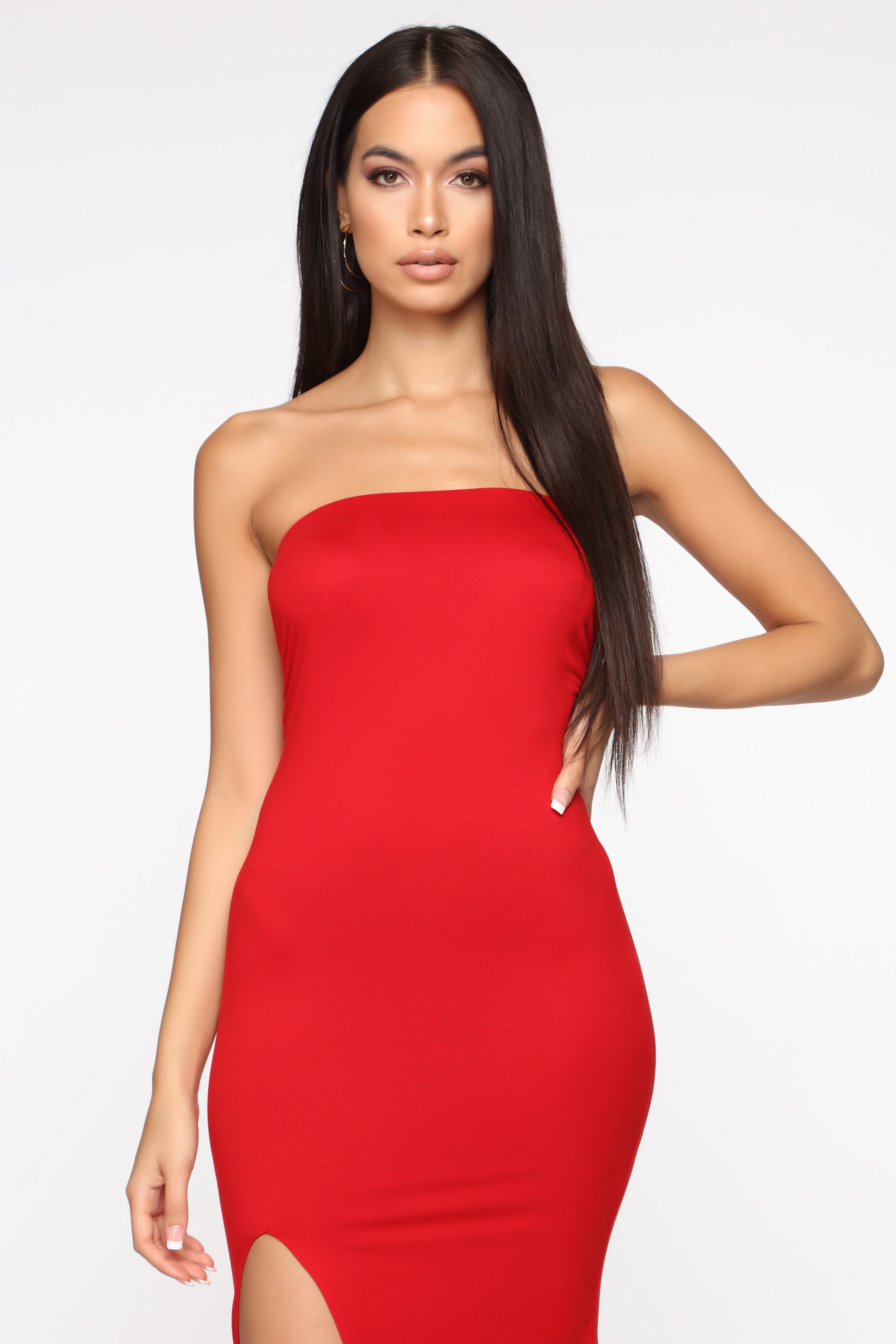 Rayna Tube Maxi Dress - Red – Fashion Nova