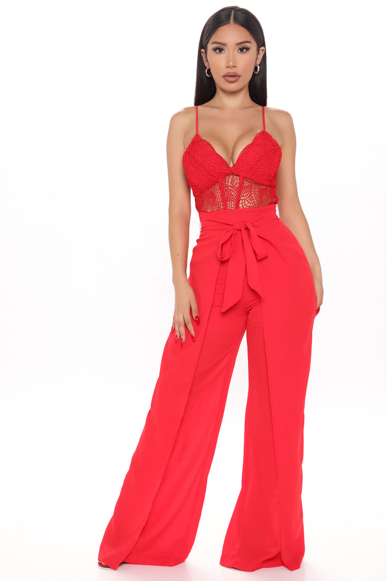 Love Exchange Jumpsuit - Red, Jumpsuits | Fashion Nova