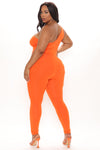 Nova Season One Shoulder Jumpsuit - Orange