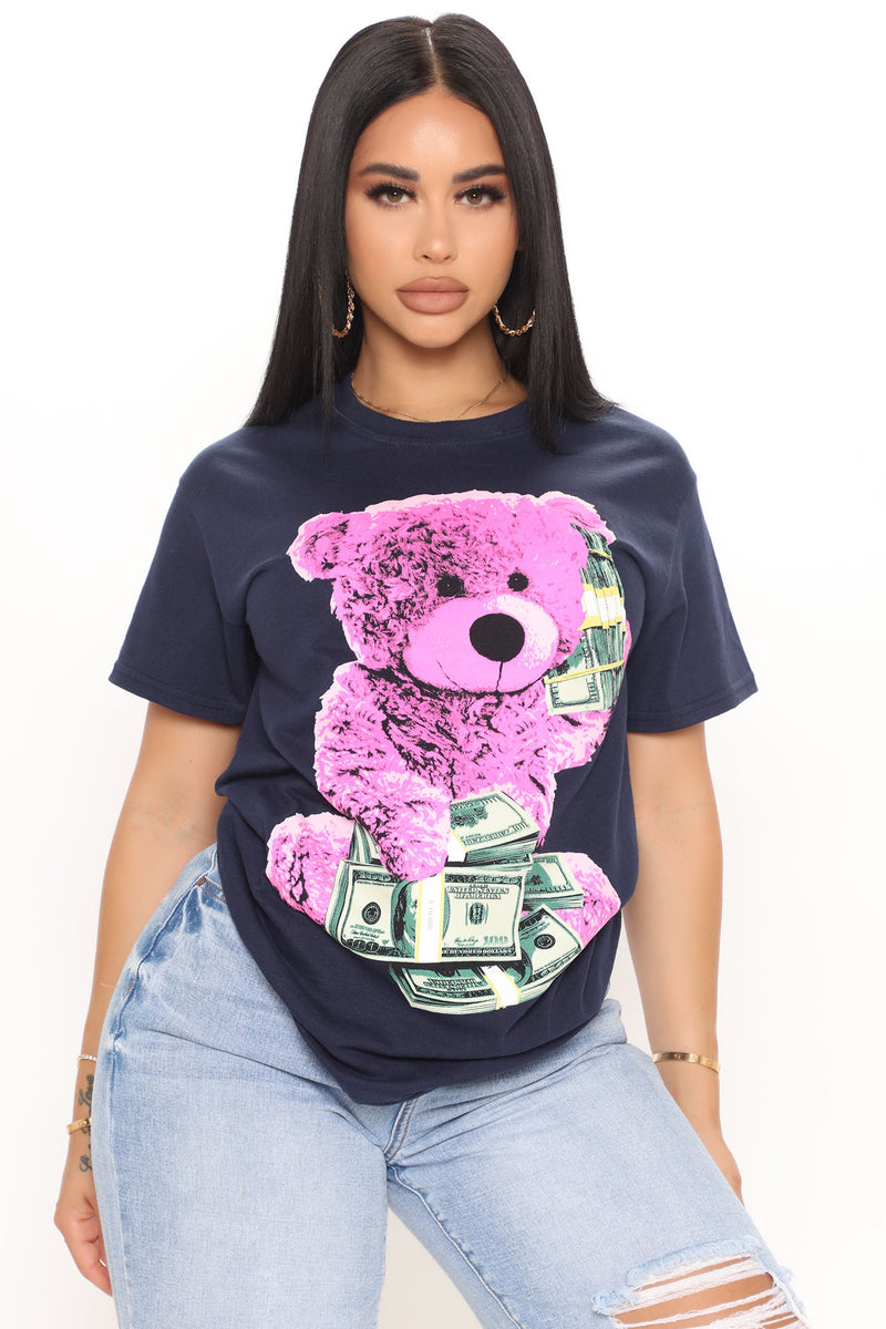 Money Bear Top - Navy | Fashion Nova, Graphic Tees | Fashion Nova