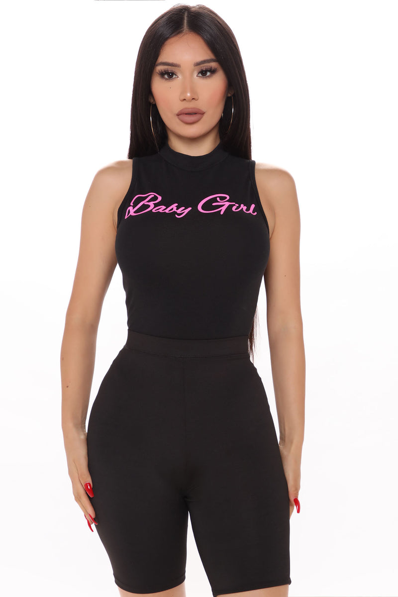 Just Call Me Baby Girl Bodysuit - Black | Fashion Nova, Graphic Tees ...