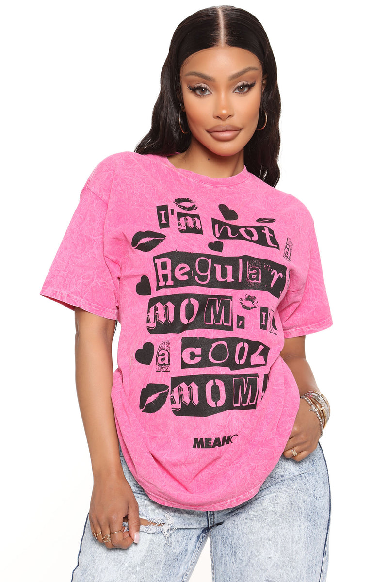 I'm A Cool Mom Washed Tee - Pink/combo | Fashion Nova, Graphic Tees ...