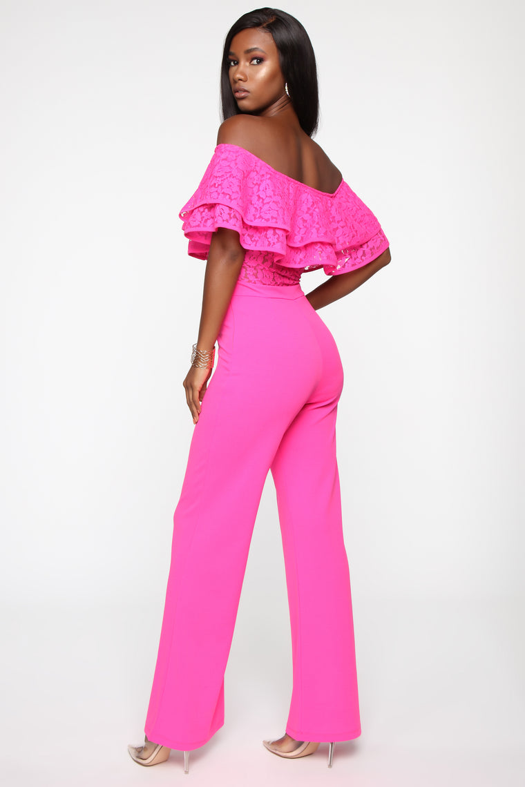 Layers To This Lady Wide Leg Jumpsuit Hot Pink Jumpsuits Fashion Nova 7777