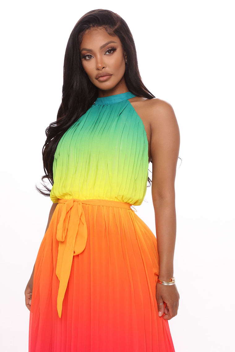 rainbow dress fashion nova