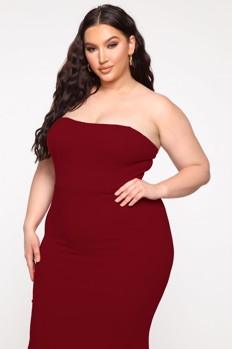 Save Me A Dance Dress - Dark Red – Fashion Nova