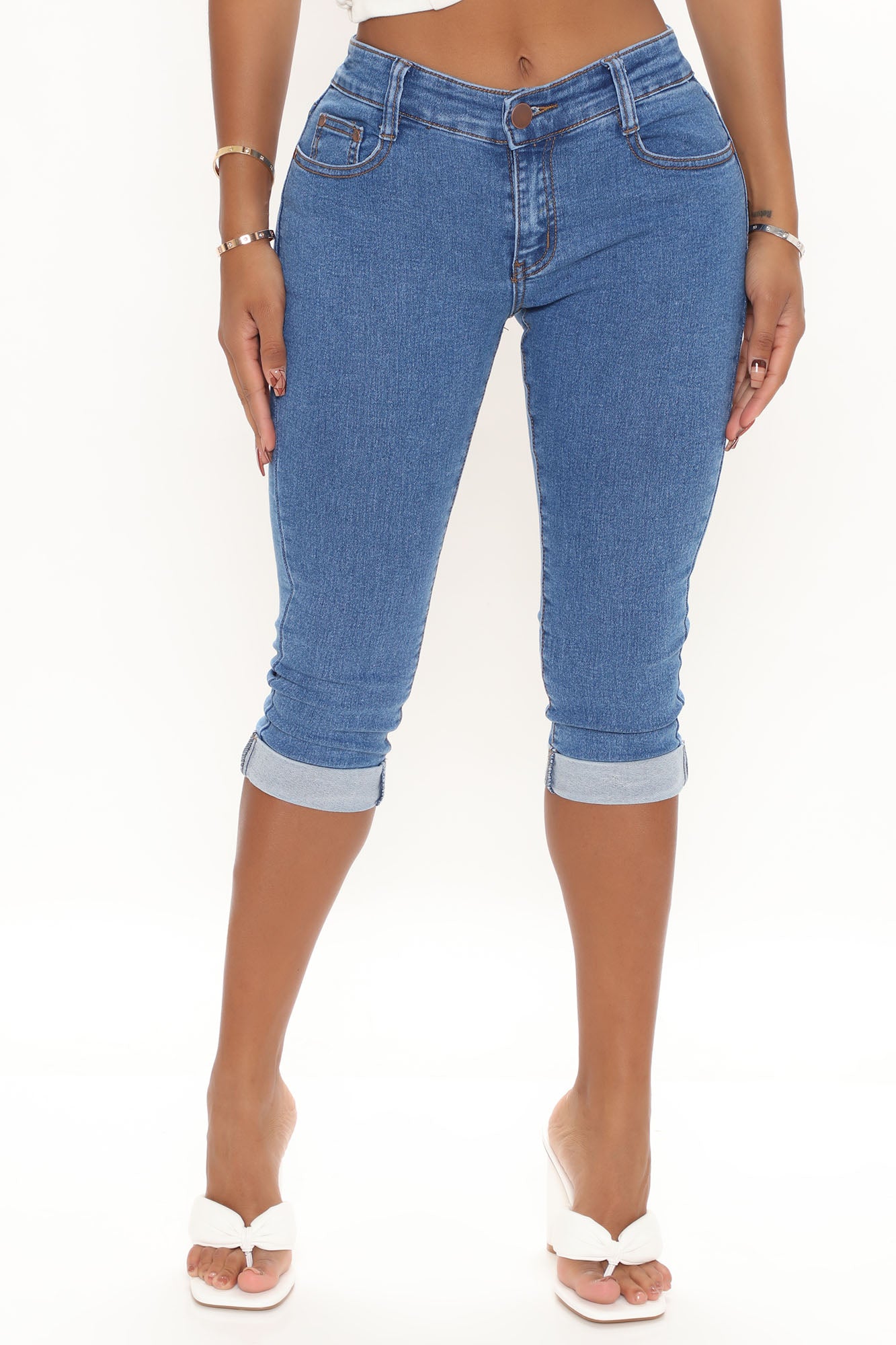 San Diego Stretch Denim Knee Shorts - Medium Blue Wash | Fashion Nova, Jean  Shorts | Fashion Nova