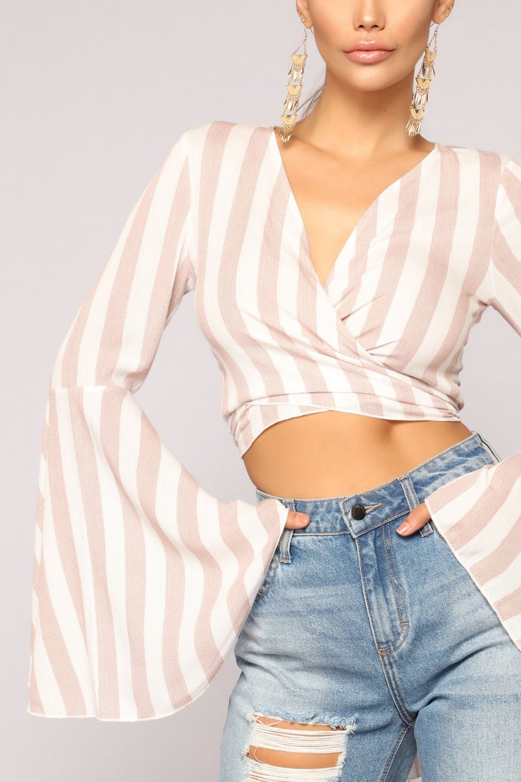 Dancing In Tulum Long Sleeve Top - Off White/Combo, Shirts & Blouses ...