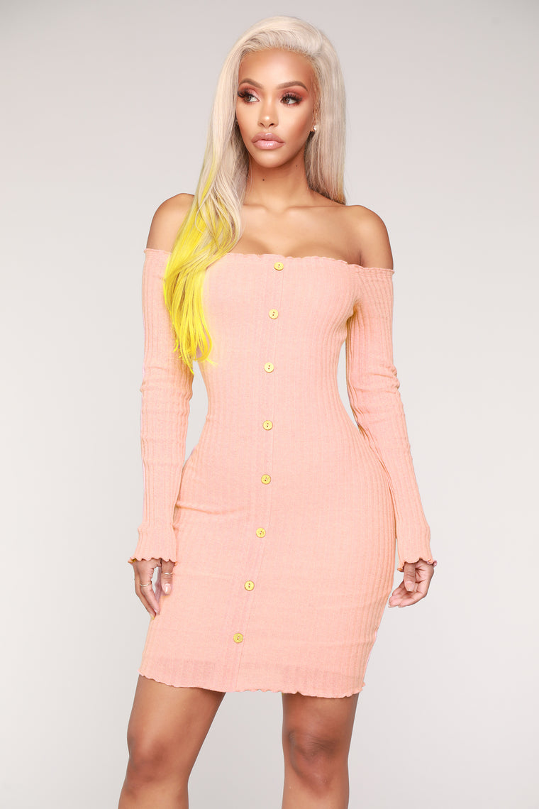 light pink dress fashion nova