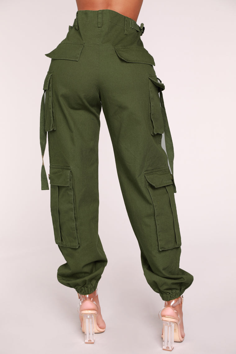 Obey My Commands Cargo Pants - Olive