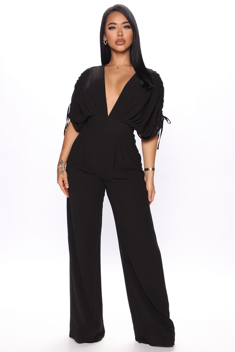 Dig Deep V Neck Jumpsuit - Black | Fashion Nova, Jumpsuits | Fashion Nova