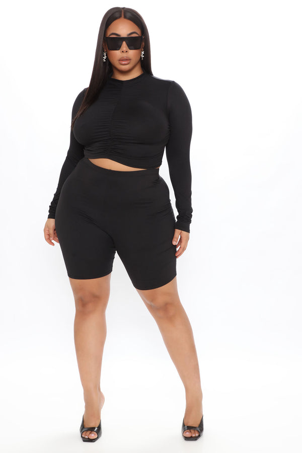 plus size matching short sets