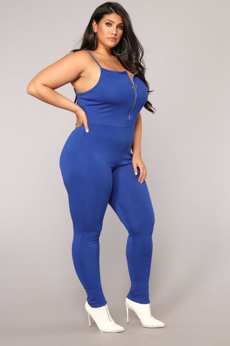 Give It What You Got Jumpsuit - Royal, Jumpsuits | Fashion Nova