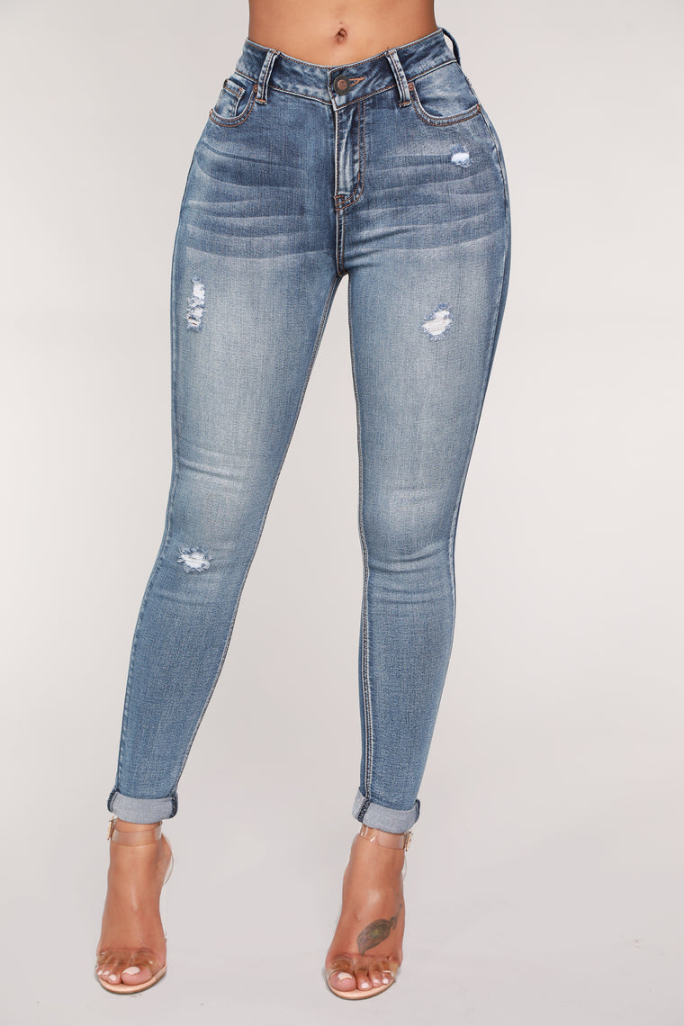 fashion nova cut up jeans