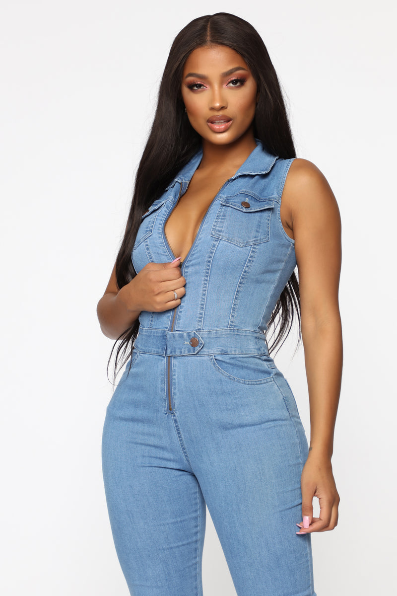 Hold Me By The Heart Denim Jumpsuit - Light Wash | Fashion Nova ...