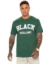 Black Excellence Varsity Short Sleeve Tee - Green