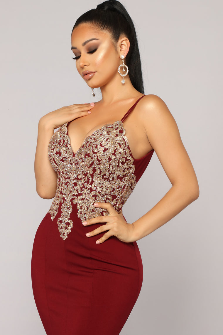 fashion nova embellished dress