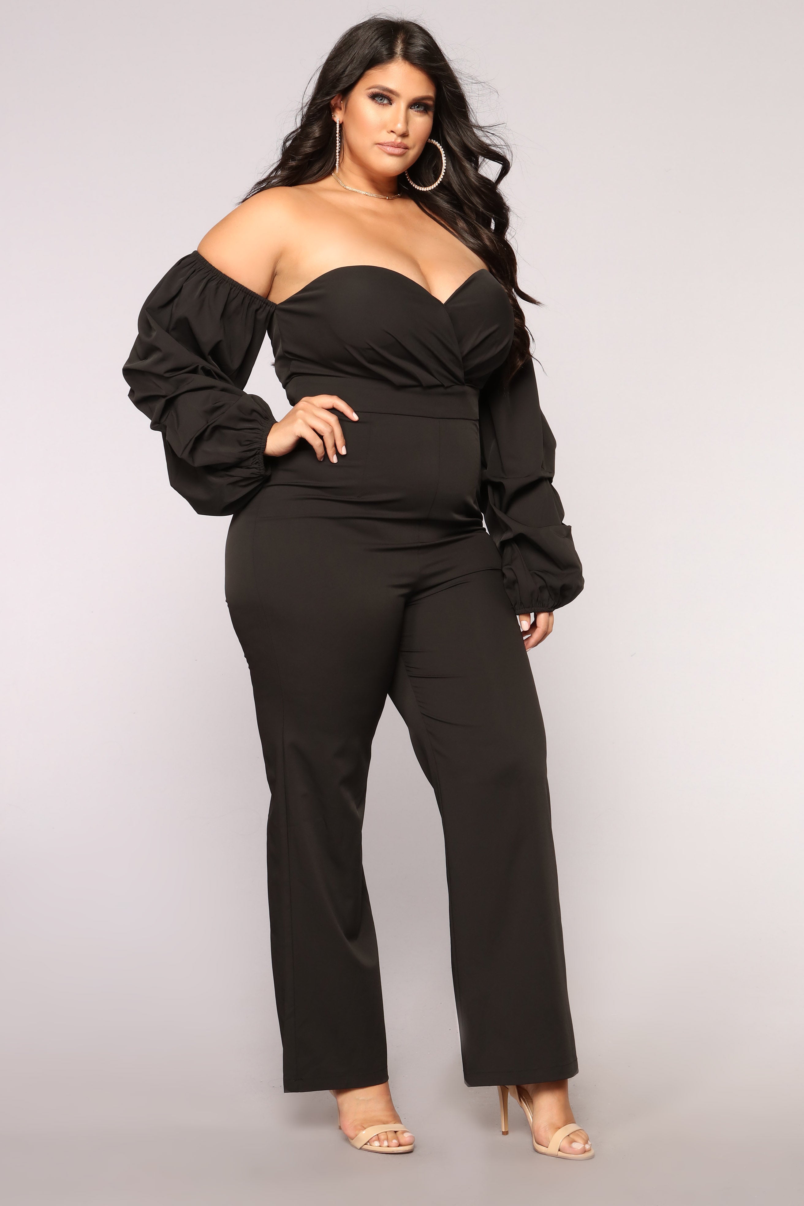 Ryana Off Shoulder Jumpsuit - Black – Fashion Nova