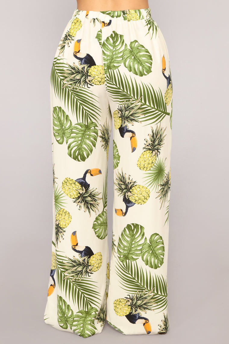 Sacha Tropical Pant Set - Ivory, Matching Sets | Fashion Nova