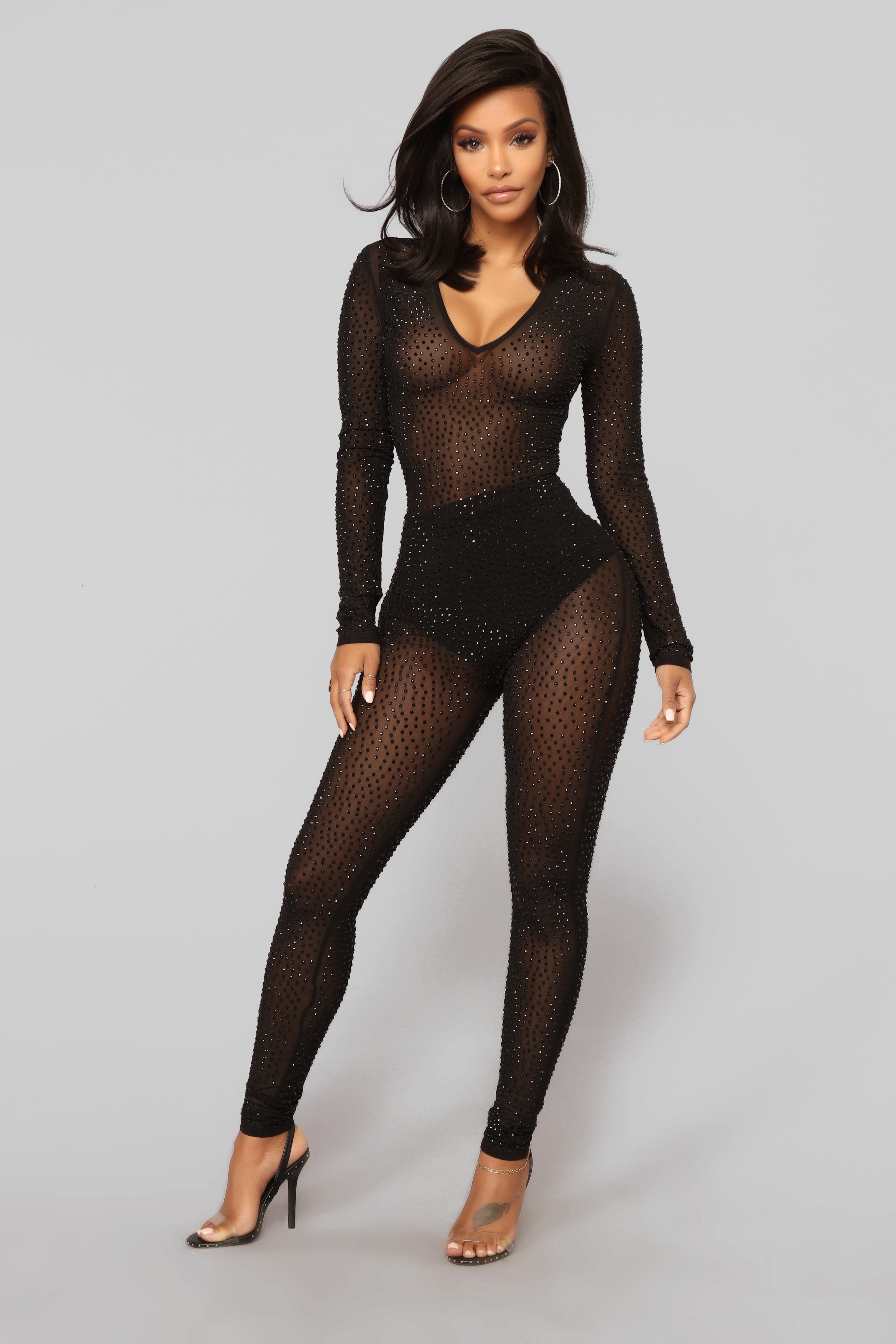 fashion nova rhinestone jumpsuit