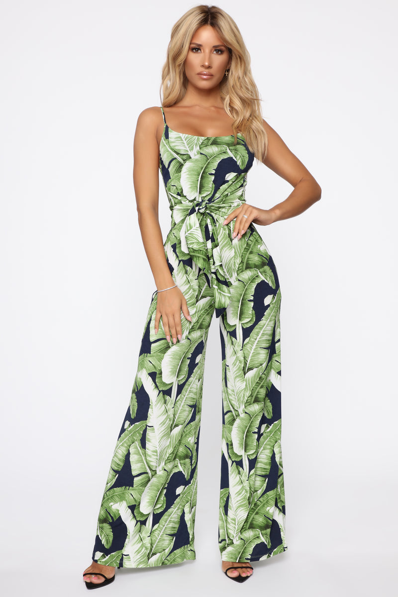 On Island Time Tropical Print Jumpsuit - Navy/Combo | Fashion Nova ...