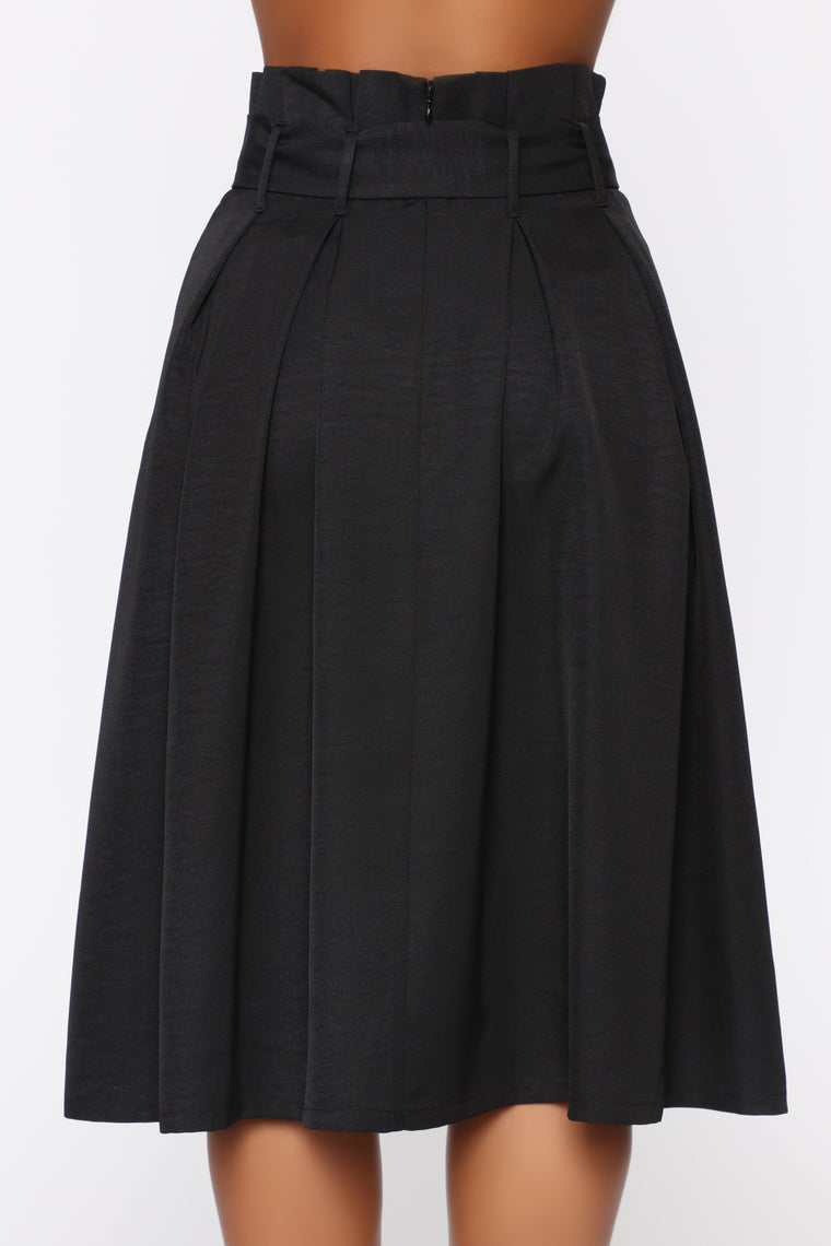Pretty Priceless Belted Midi Skirt - Black - Skirts - Fashion Nova