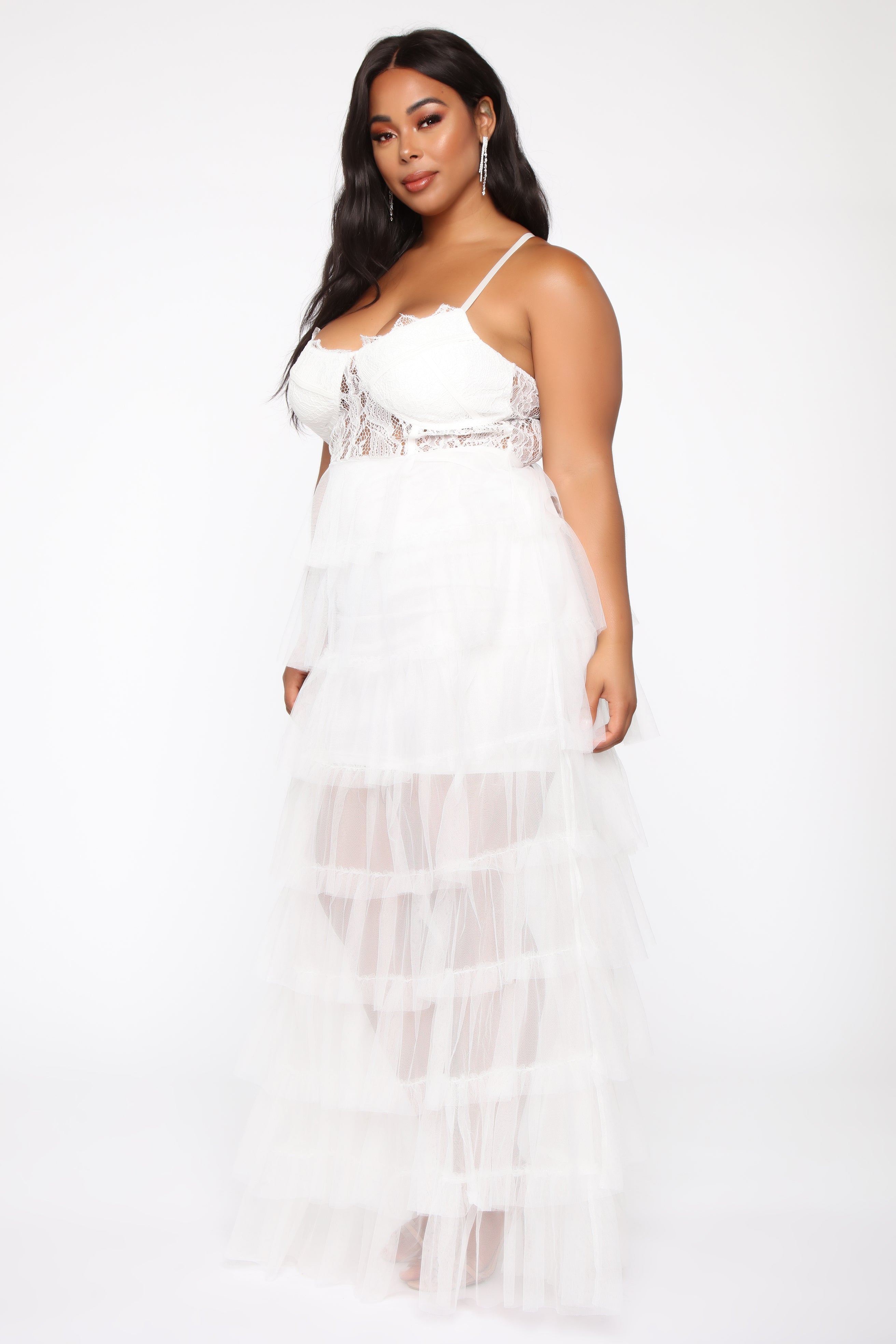 See Through My Layers Sheer Ruffle Dress - White – Fashion Nova