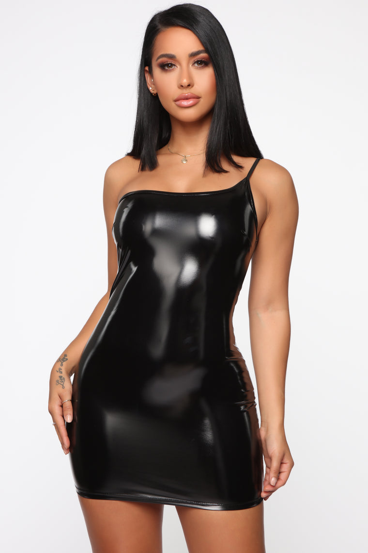 latex dress fashion nova