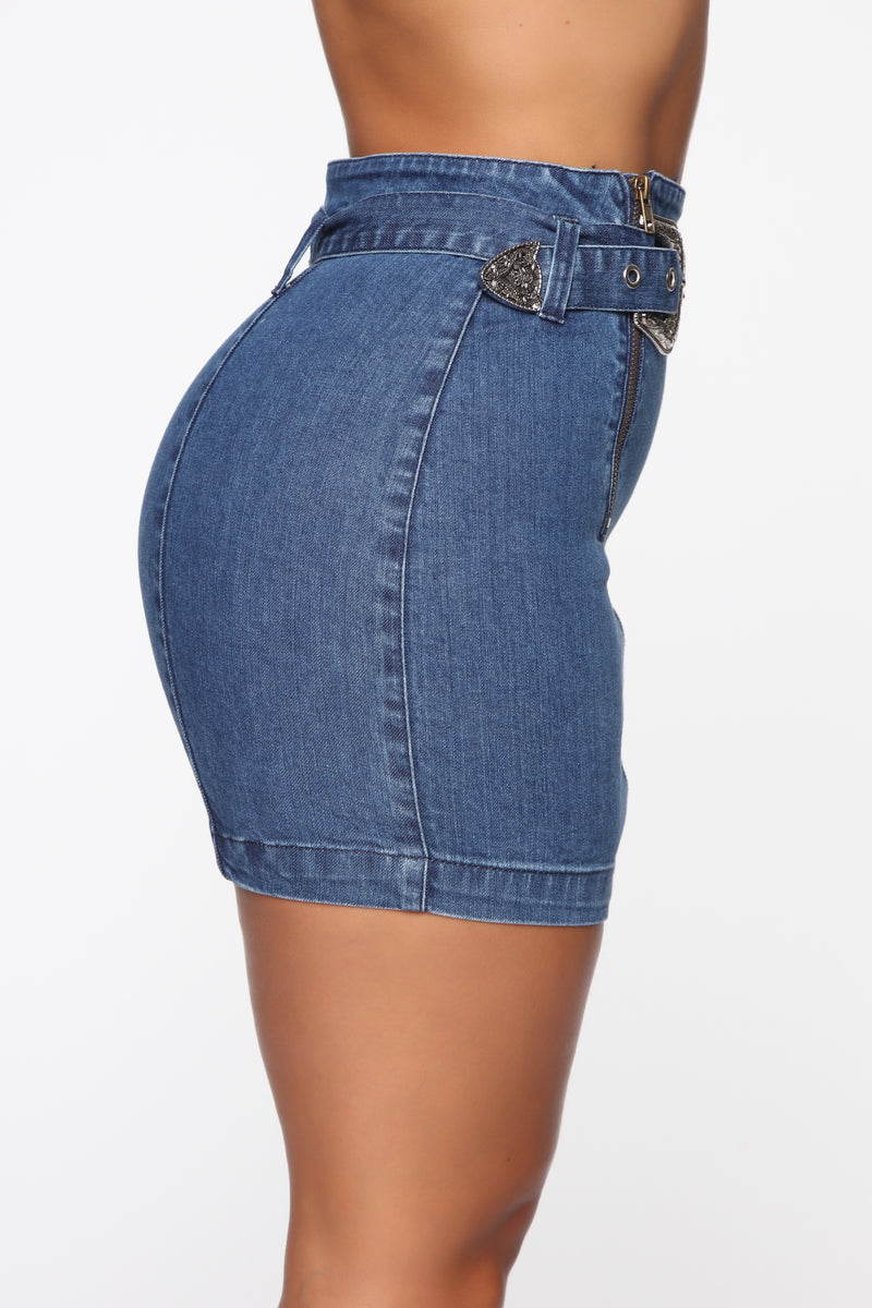 My Way Or The Highway Denim Skirt - Medium Blue Wash | Fashion Nova ...