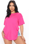 Laid Back Chillin' Pocket Tee - Fuchsia