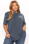 111 Angel Number Tunic Top - Grey/combo